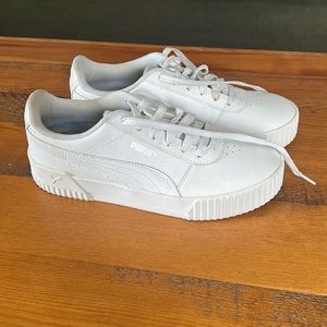 All White Puma Sneakers
